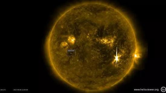 昨天本周三，太阳表面爆发了强烈的太阳耀斑，对地球的无线电通信造成了干扰。