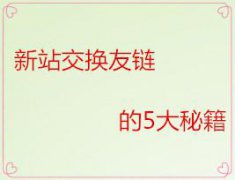 新站友情链接交换的5大秘籍