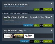 《巫师3》年度版再迎特惠 47元持平史低价