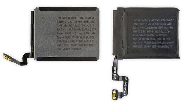 左侧为5代电池设计 右侧为4代电池设计（图片来自macrumors）