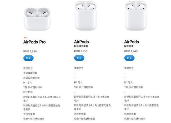 AirPods Pro与AirPods的区别在哪