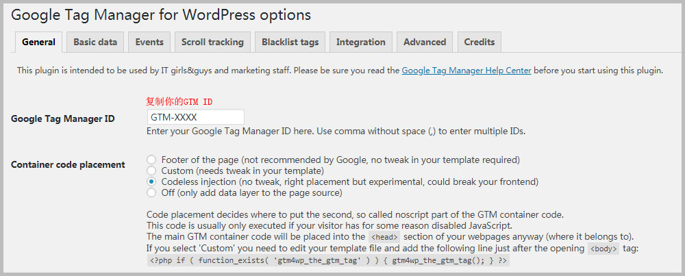 DuracellTomi's Google Tag Manager for WordPress