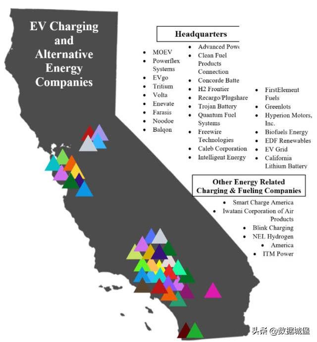 加州电动车行业，三张地图看懂