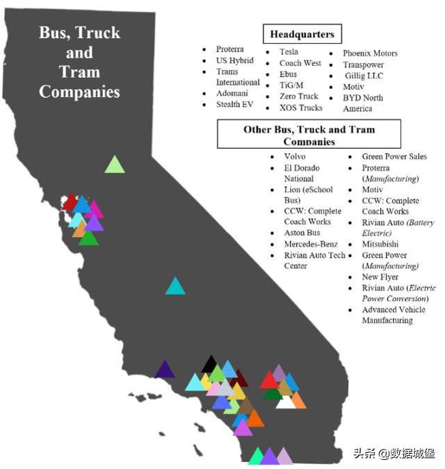 加州电动车行业，三张地图看懂