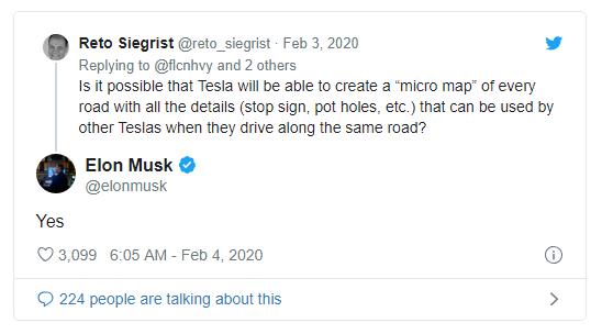 特斯拉Autopilot将适当引入高精地图，可实现躲避道路坑洼