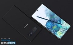 三星Galaxy Note 20渲染图曝光：开孔屏设计+拍照效果可期