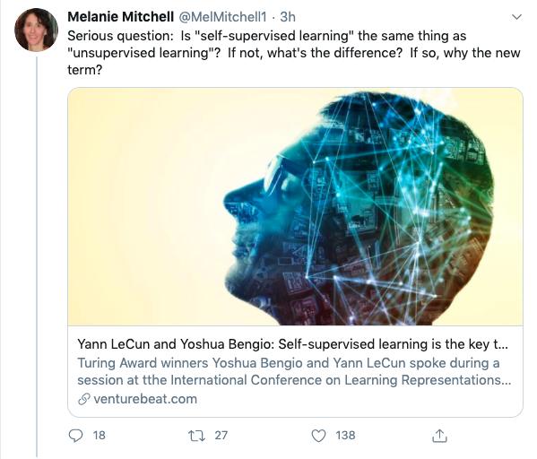 图灵奖得主Bengio和LeCun：自监督学习可使AI达到人类智力水平