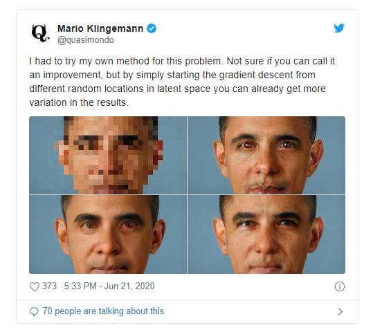 外媒：将奥巴马照片变成白人照片的机器学习工具或能揭示什么是AI偏见