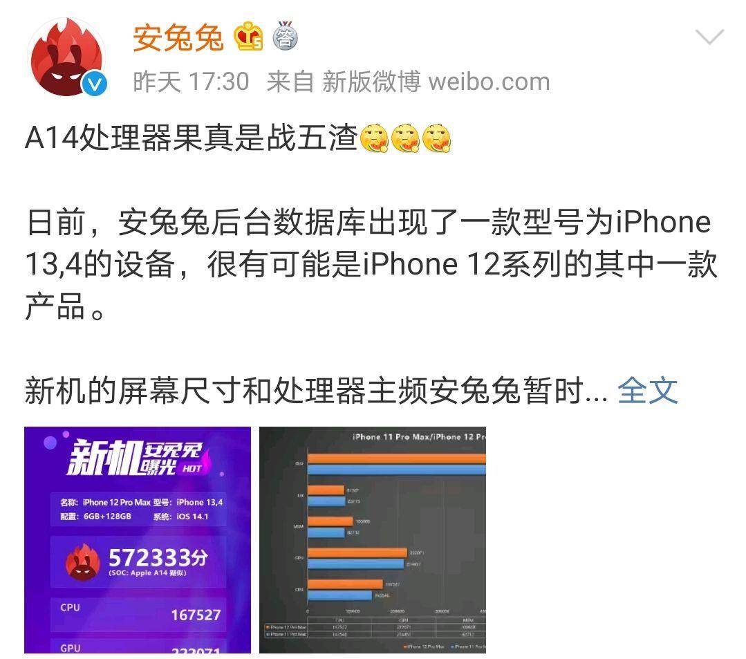 苹果“挤牙膏”，新机跑分曝光，安兔兔称战五渣