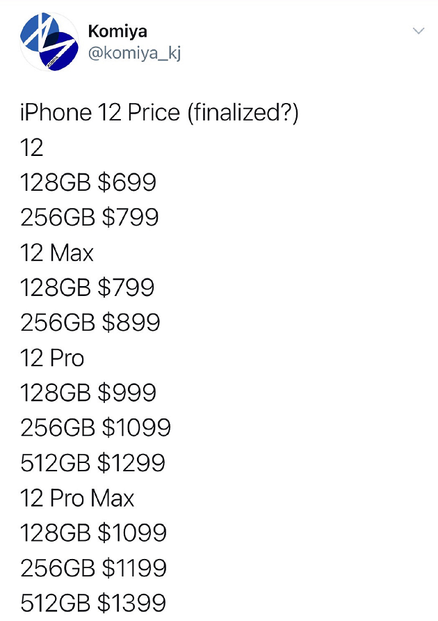 iPhone 12售价曝光，加料不加价，这次厚道了一回？