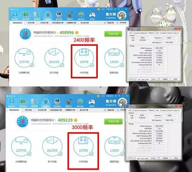 内存条DDR4 2400和3000区别大吗？值不值这点差价？