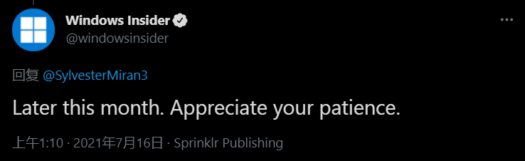微软:Win11 Beta 渠道首个预览版将在月底发布