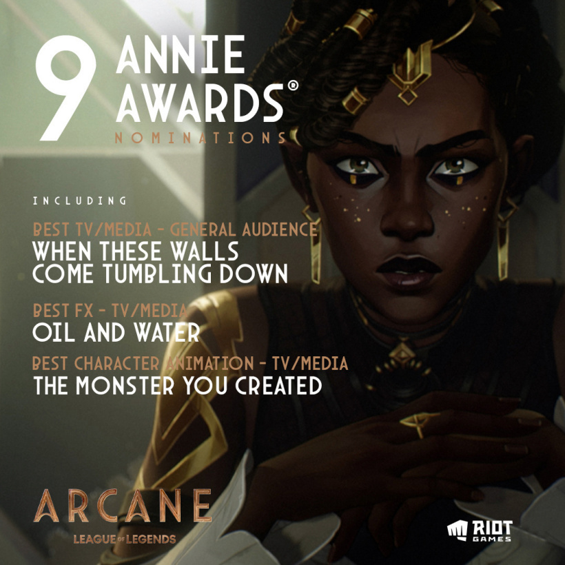 《英雄联盟:双城之战》动画获第 49 届安妮奖九项提名 英雄联盟