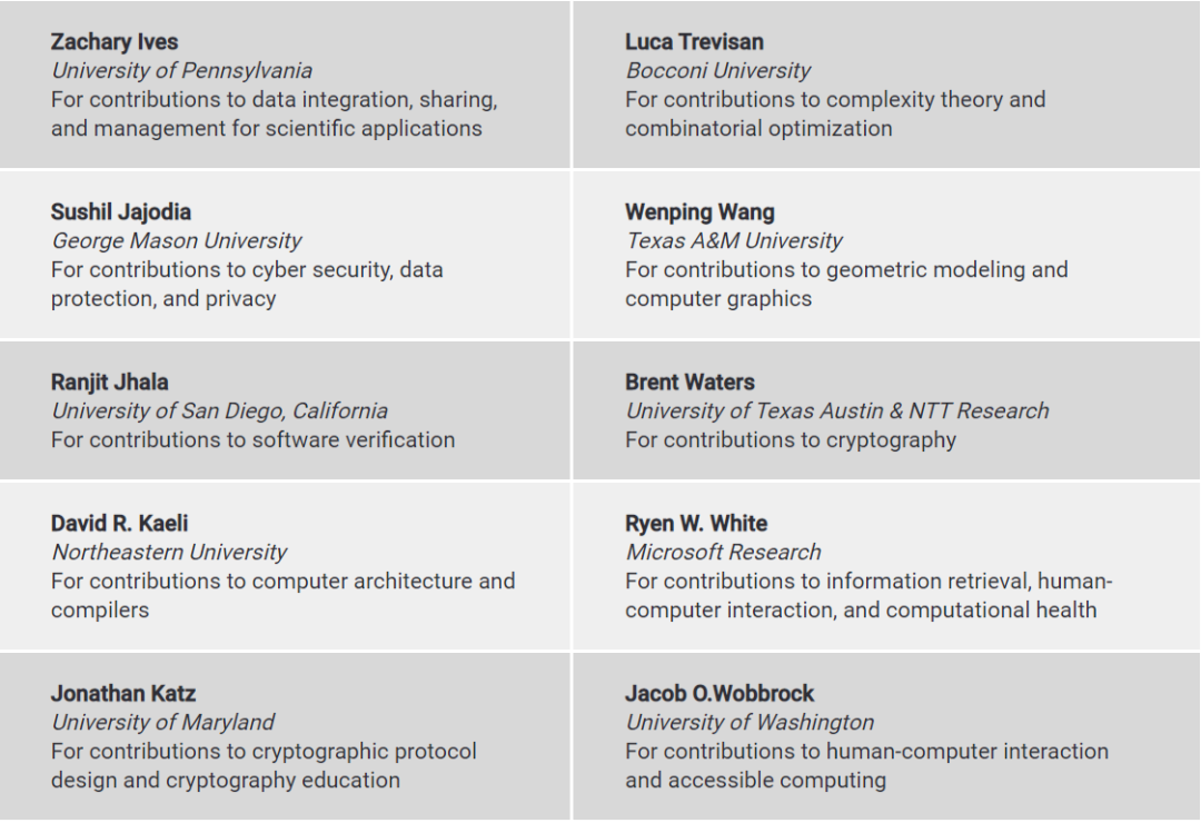2021 ACM Fellow 计算机顶级专家名单出炉,71 位科学家当选 2021 ACM Fellow 出炉!唐杰、谢涛、李飞飞、刘铁岩等13位华人科学家入选