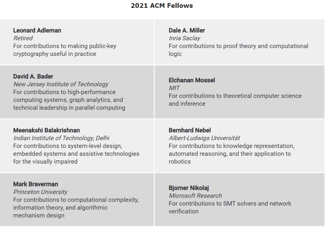 2021 ACM Fellow 计算机顶级专家名单出炉,71 位科学家当选 2021 ACM Fellow 出炉!唐杰、谢涛、李飞飞、刘铁岩等13位华人科学家入选