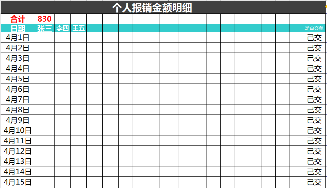 大公司会计用的差旅费报销系统就是厉害！（自动计算，统计详细）