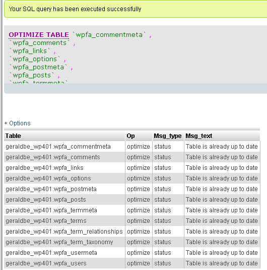 怎么使用phpMyadmin优化MySQL数据库