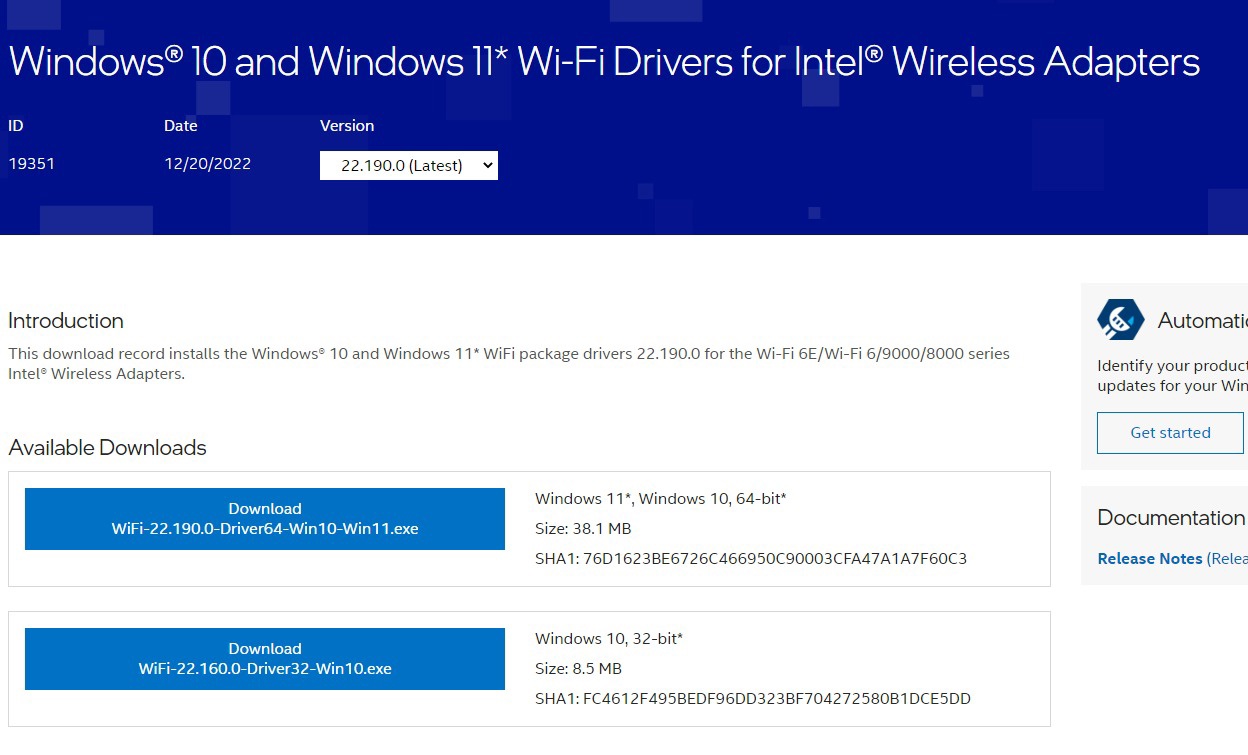 修复导致 Win10 / Win11 设备蓝屏问题,英特尔发布 Wi-Fi 驱动 22.190.0 更新