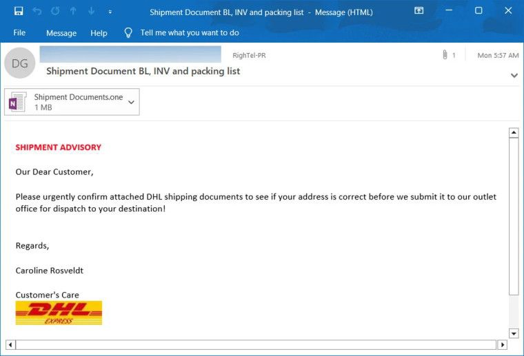 有攻击者利用微软 OneNote 笔记来传播恶意软件,可窃取敏感信息