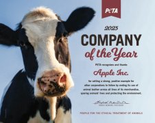 苹果被 PETA 评为“动物伦理待遇奖”年度最佳公司
