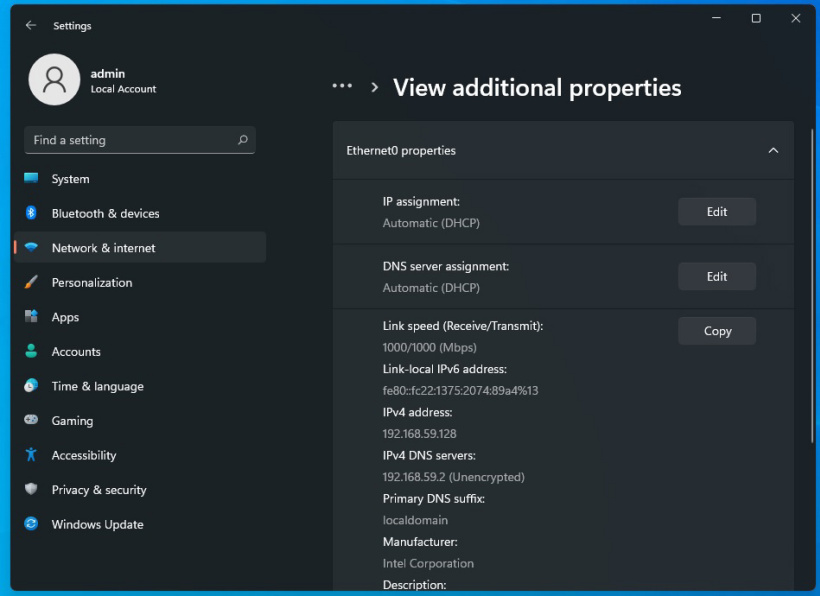 Network properties