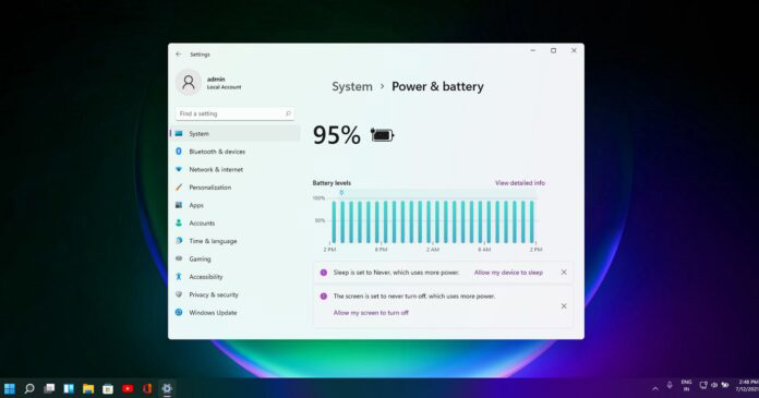 Windows 11 power settings